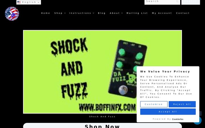Screenshot of boffinfx.com