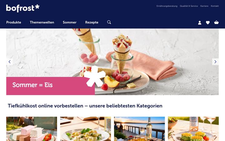 Screenshot of bofrost.at