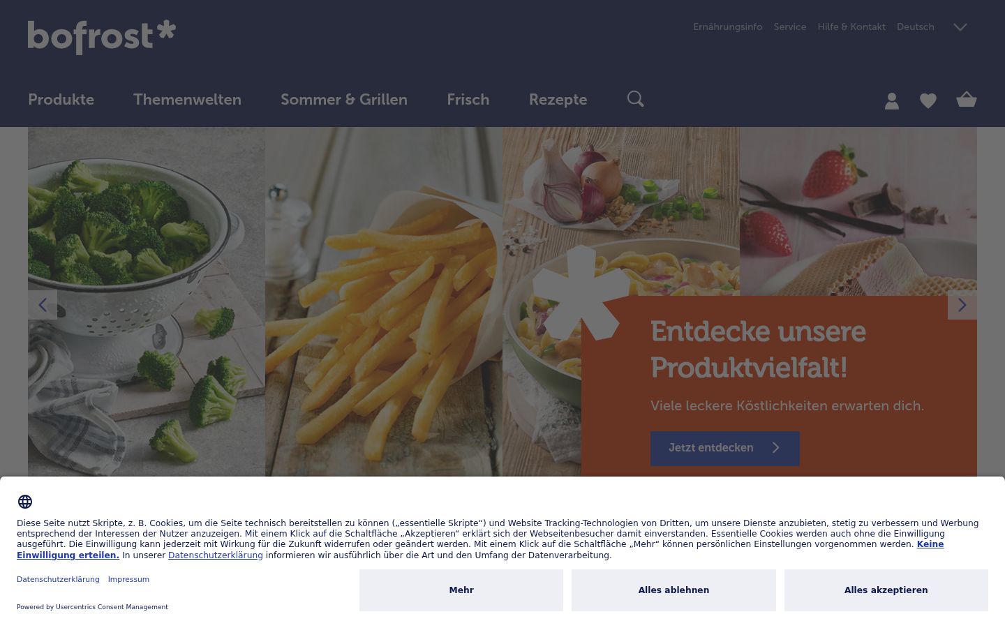 Zrzut ekranu banera zgody wyświetlanego przed jakąkolwiek interakcją