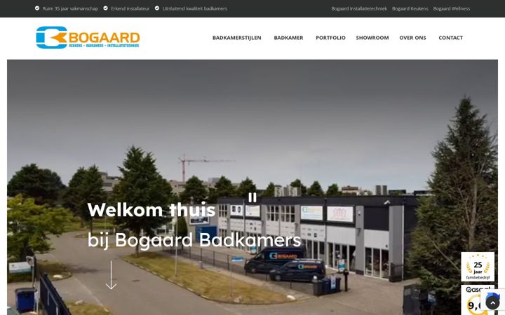 Screenshot of bogaard-badkamers.nl