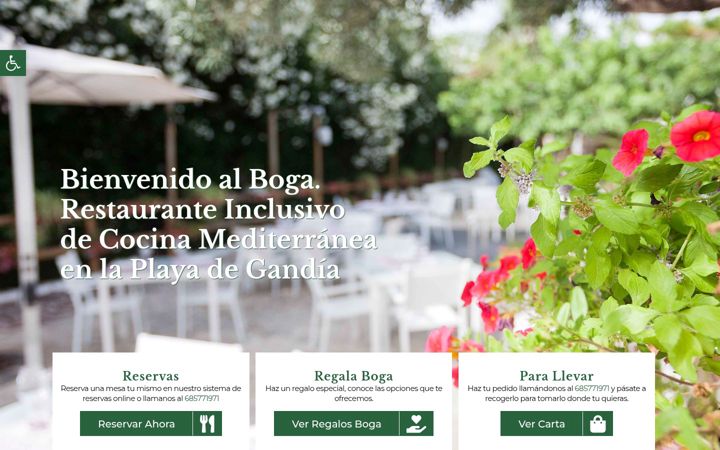 Screenshot of bogarestaurante.es