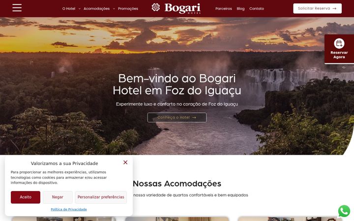 Screenshot of bogarihotel.com.br