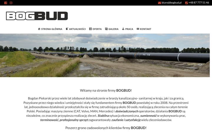 Screenshot of bogbud.pl