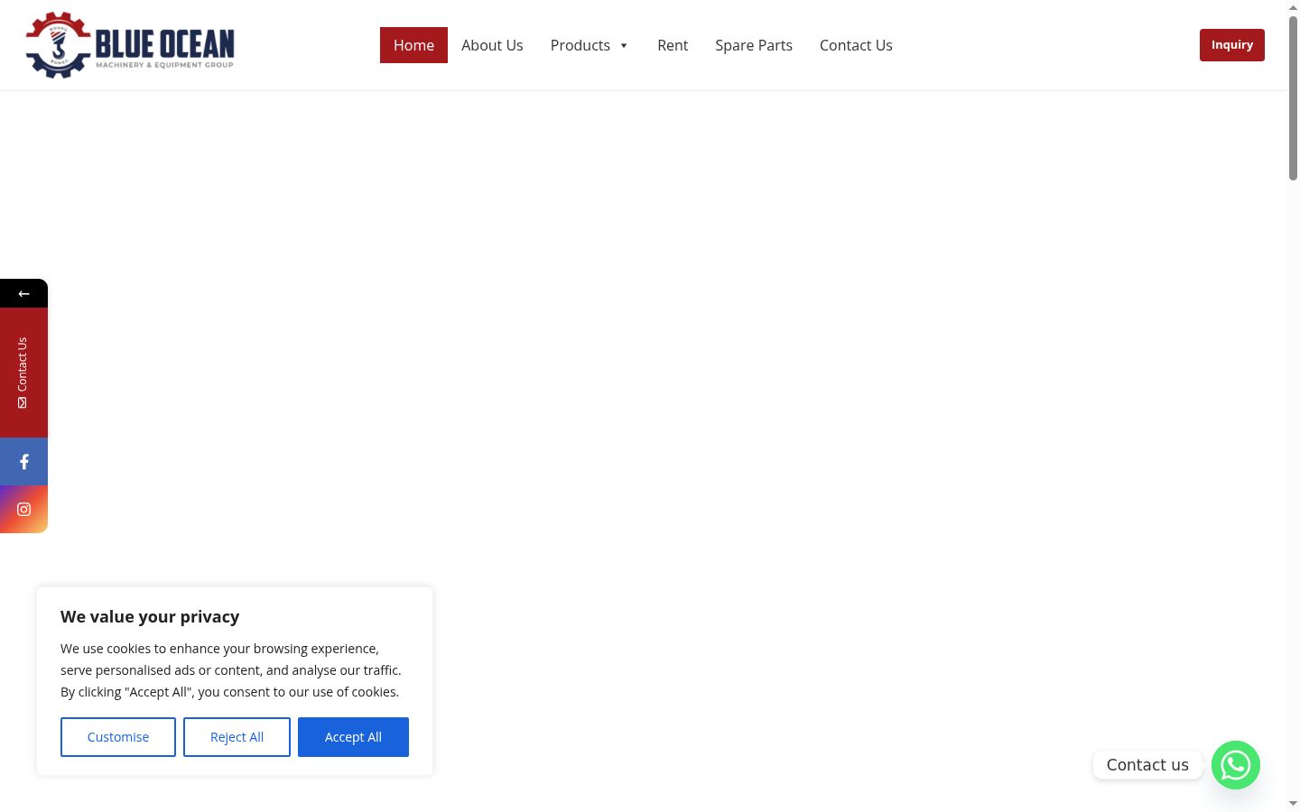 Captura de pantalla del banner de consentimiento mostrado antes de cualquier interacción