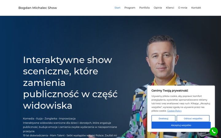 Captura de ecrã de bogdanmichalec.pl