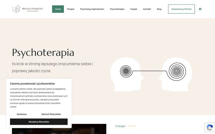Screenshot of bogdapawelec.pl