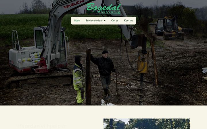 Screenshot of bogedalskovbrug.dk