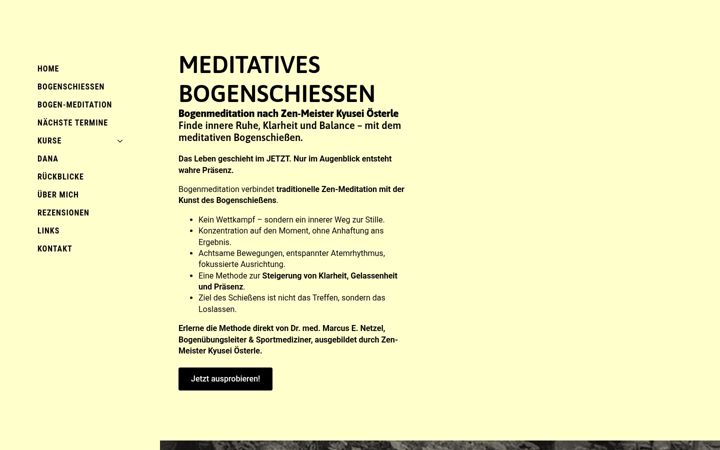 Screenshot of bogen-meditation.de