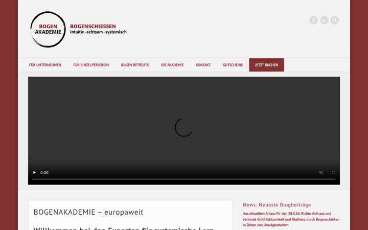 Screenshot of bogenakademie.de