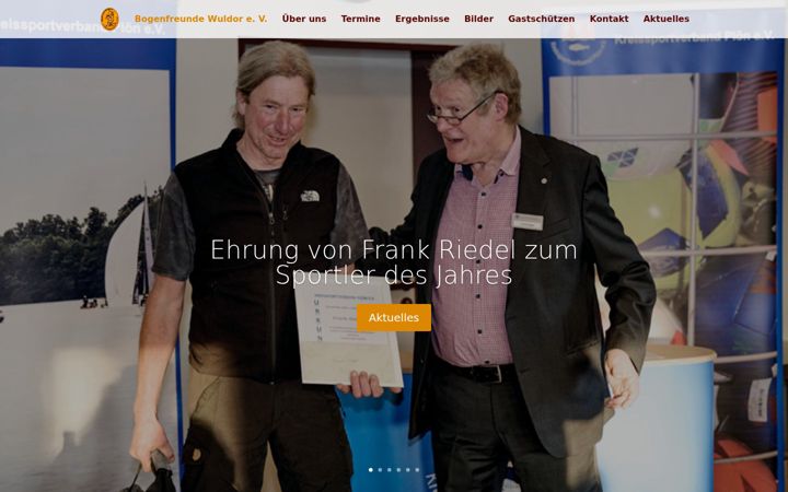Screenshot of bogenfreunde-wuldor.de