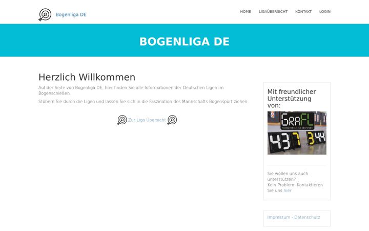 Screenshot of bogenliga.de