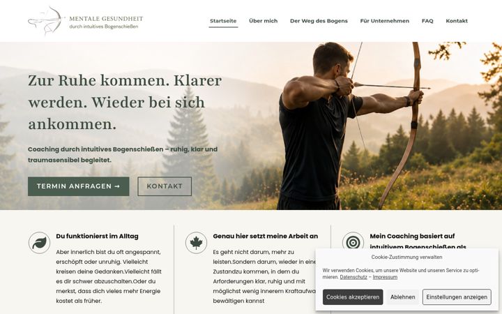 Screenshot of bogenschiessen-bc.de