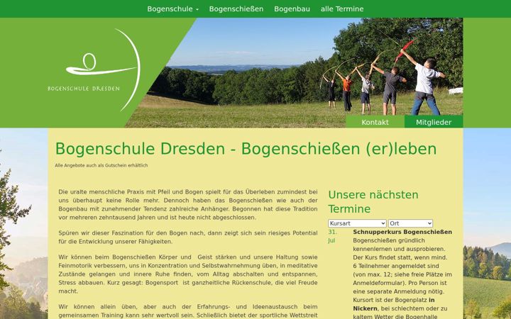 Screenshot of bogenschule-dresden.de