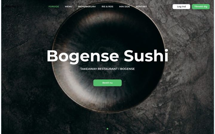 Screenshot of bogensesushi.dk