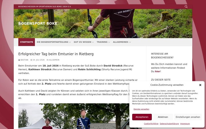 Screenshot of bogensport-boke.de