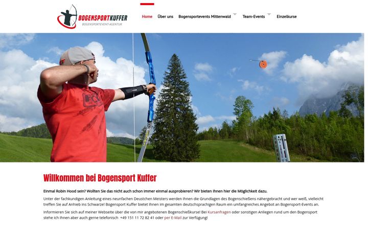 Screenshot of bogensport-kuffer.de
