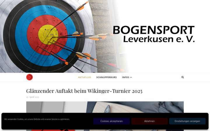Captura de pantalla de bogensport-leverkusen.de