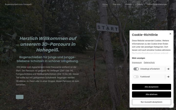 Screenshot of bogensportparcours-hohegeiss.de