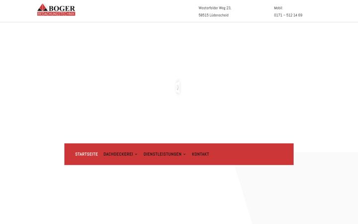 Screenshot of boger-bedachungstechnik.de