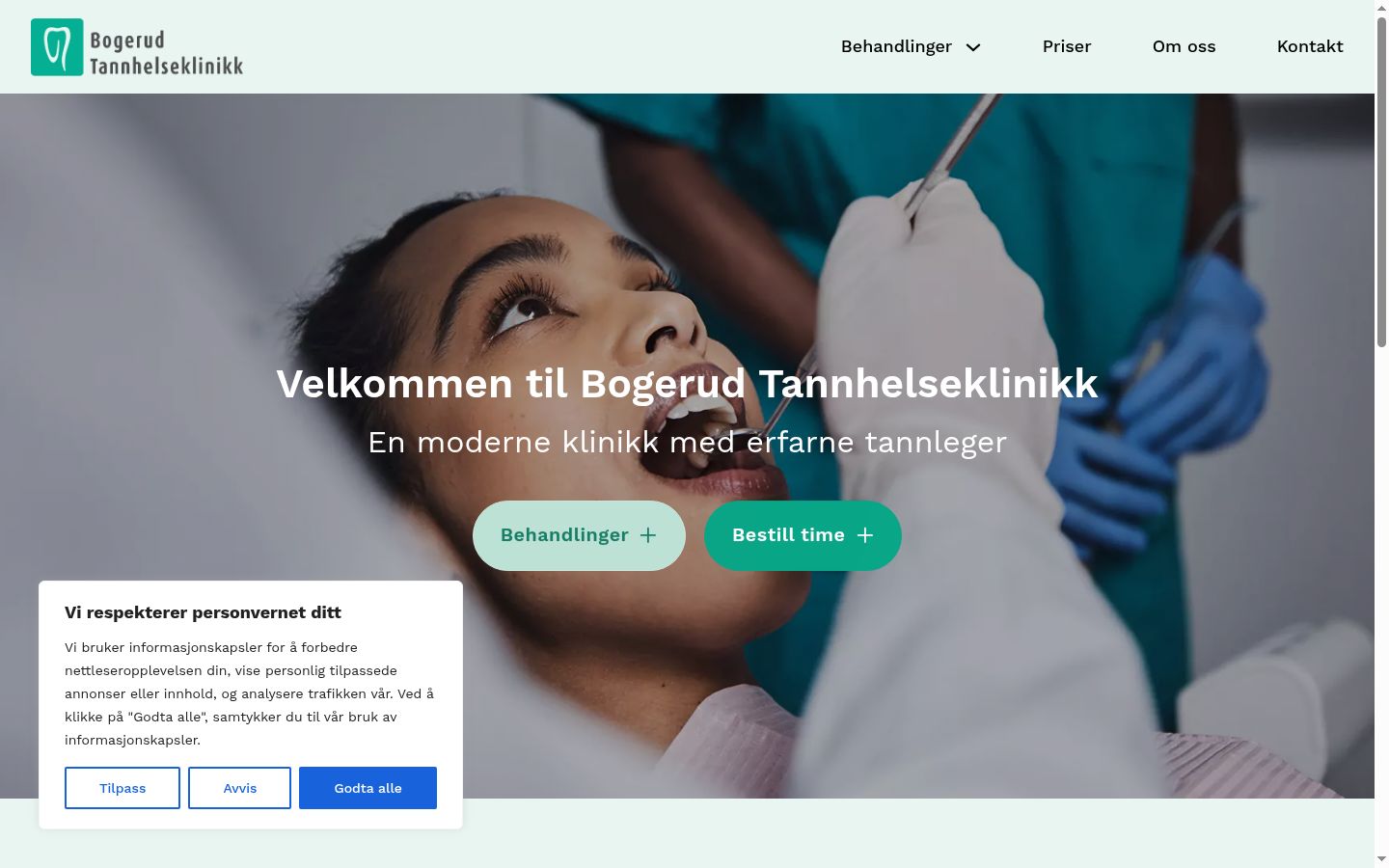 Ekrānuzņēmums ar piekrišanas baneri, kas tika rādīts pirms jebkādas mijiedarbības