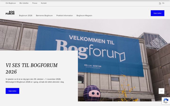 Screenshot of bogforum.dk