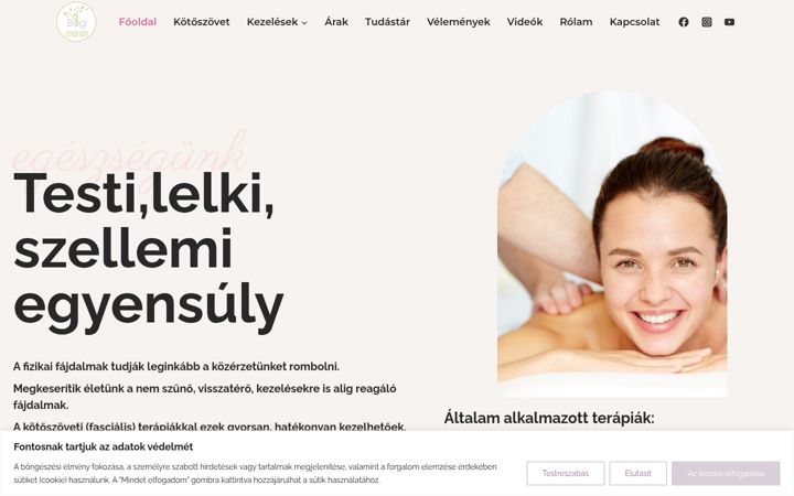 Екранна снимка на bogifajdalomterapia.hu