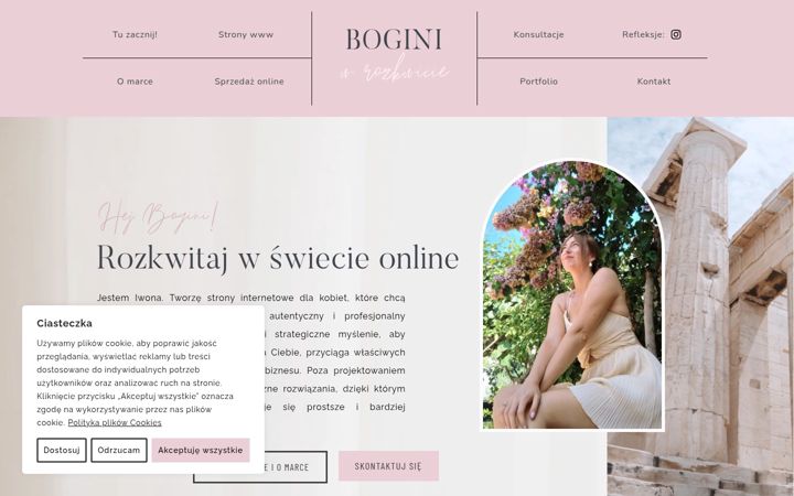 Екранна снимка на boginiwrozkwicie.pl