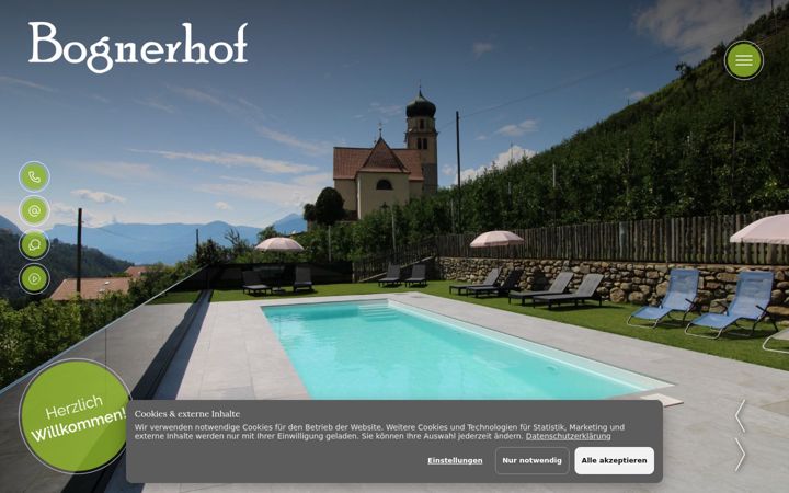 Screenshot of bognerhof.it