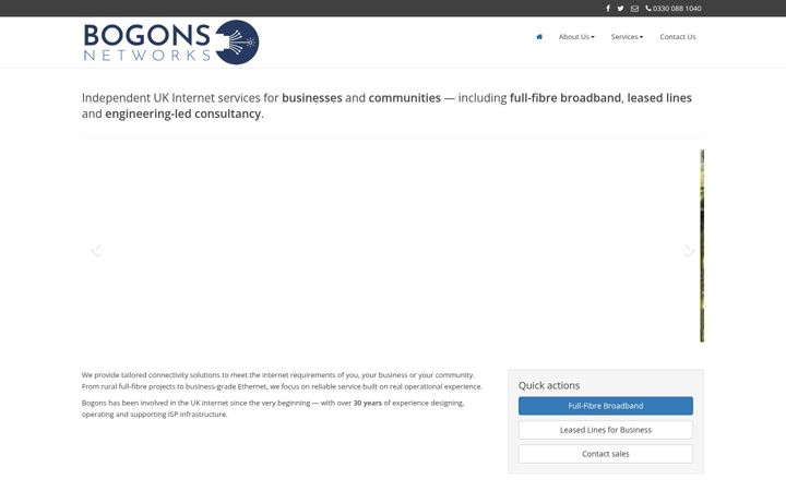 Screenshot of bogons.net