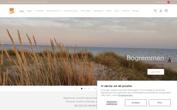 Screenshot of bogremmen.dk