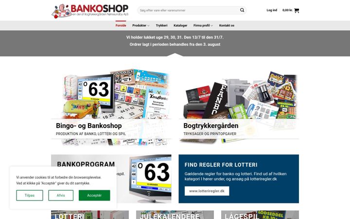 Screenshot of bogtrykkeren.dk