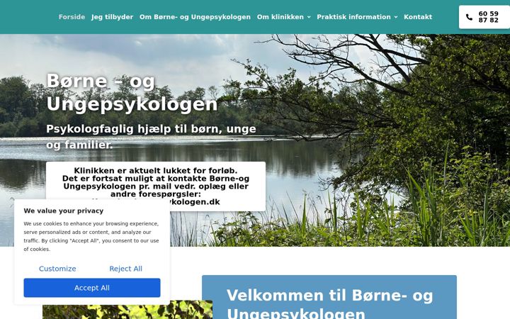 Screenshot of bogupsykologen.dk