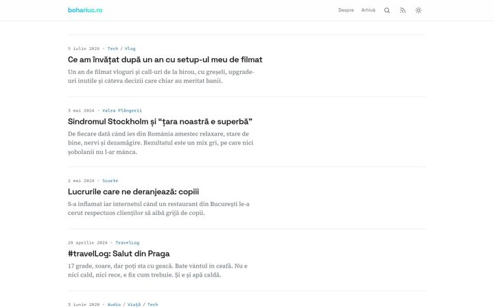 Screenshot of bohariuc.ro
