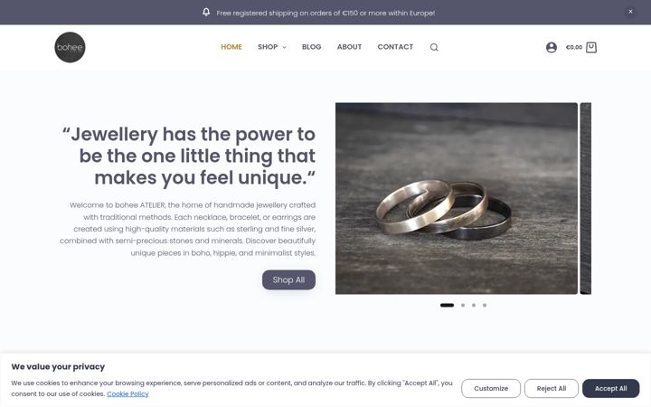 Screenshot of boheeatelier.com