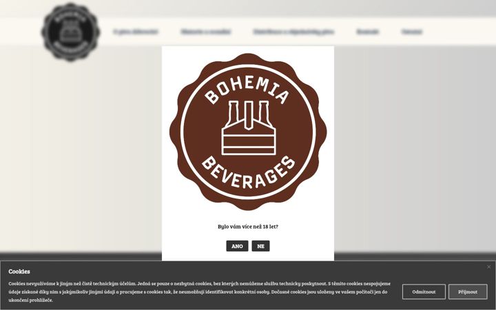 Skärmbild av bohemia-beverages.cz