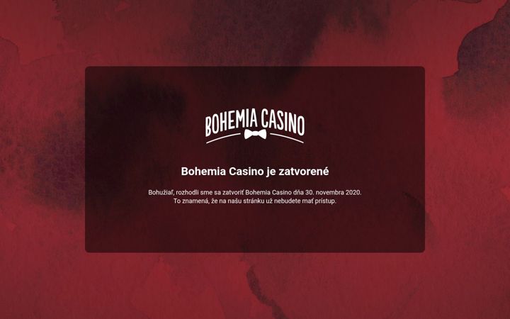 Screenshot of bohemiacasino.com