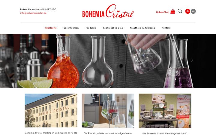 Screenshot of bohemiacristal.de