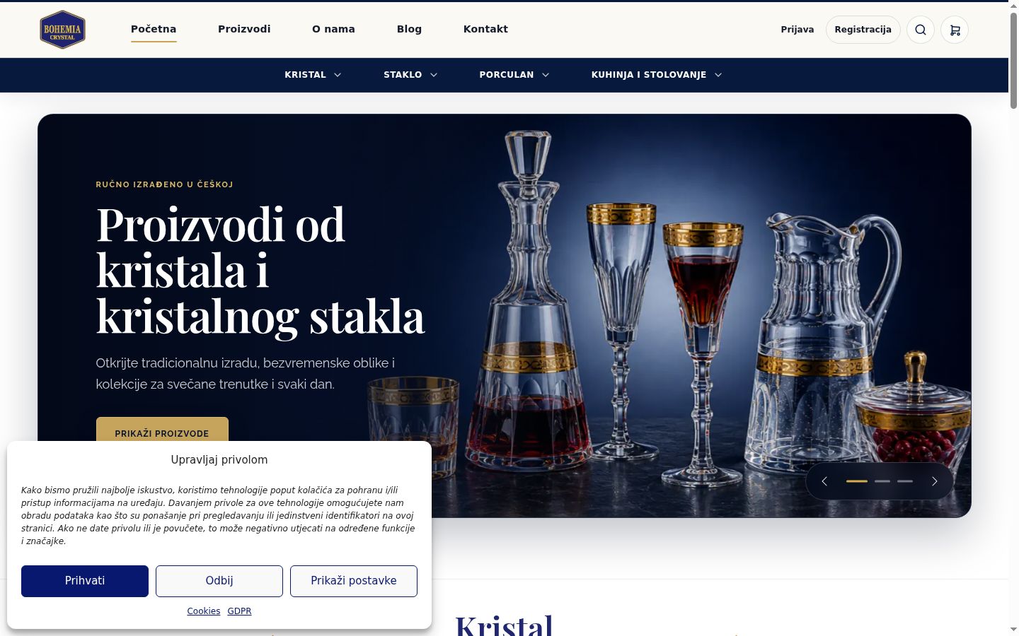 Screenshot tal-banner tal-kunsens muri qabel kwalunkwe interazzjoni