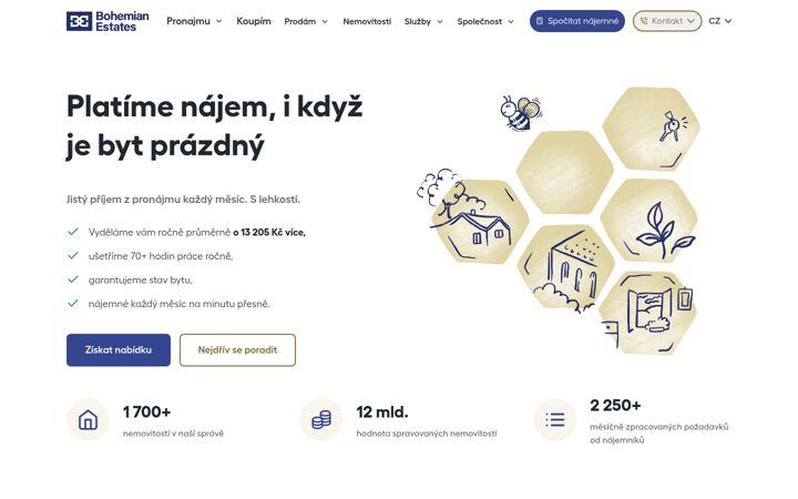 Screenshot of bohemianestates.com