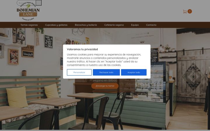 Screenshot stránky bohemianlanebilbao.com
