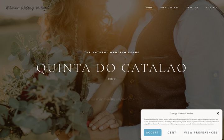 Screenshot of bohemianweddingportugal.com