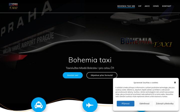 Screenshot of bohemiataxi.cz