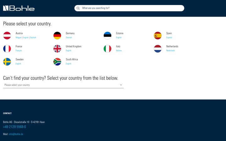 Screenshot of bohle.com