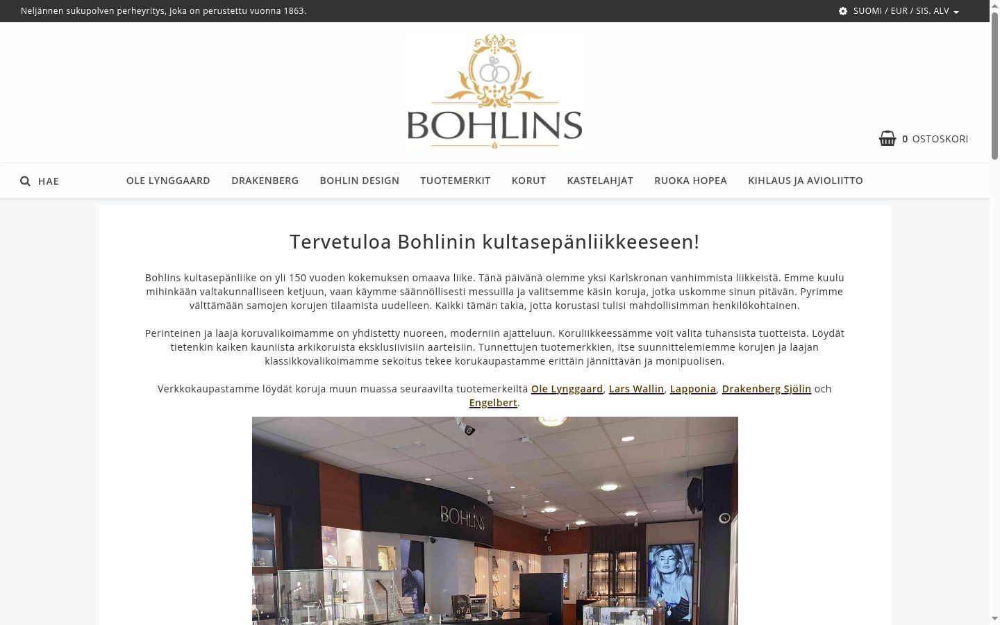 Kuvakaappaus suostumusbannerista, joka näytettiin ennen mitään vuorovaikutusta