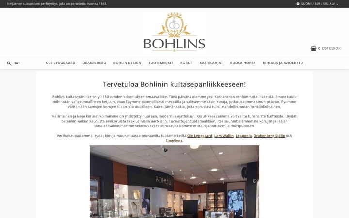 Screenshot of bohlininkulta.fi