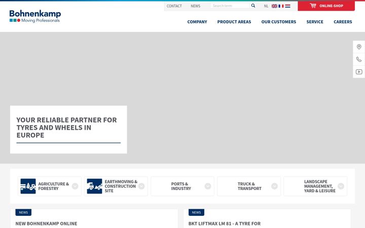 Screenshot of bohnenkamp-benelux.com