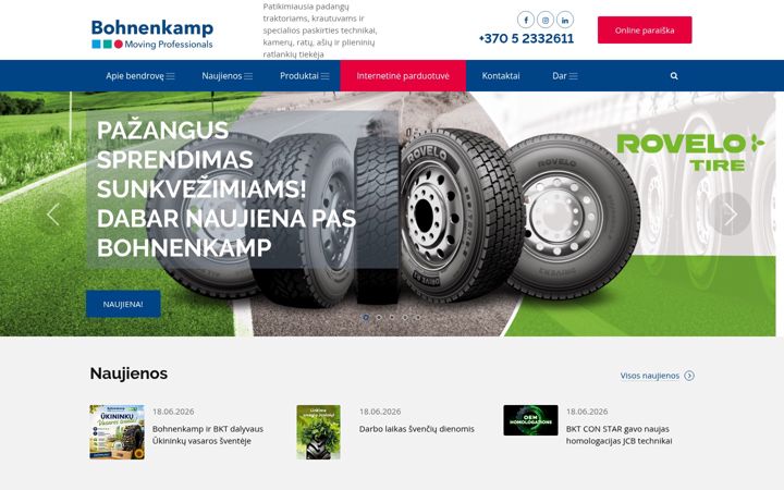 Skærmbillede af bohnenkamp.lt