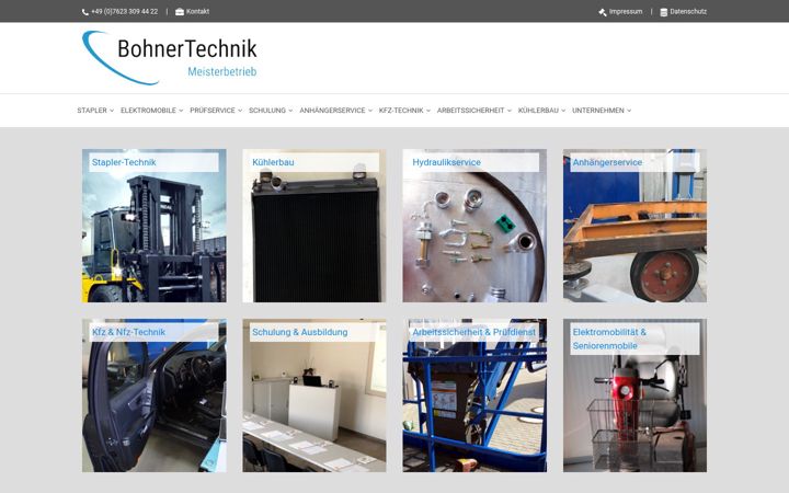 Skærmbillede af bohnertechnik.de