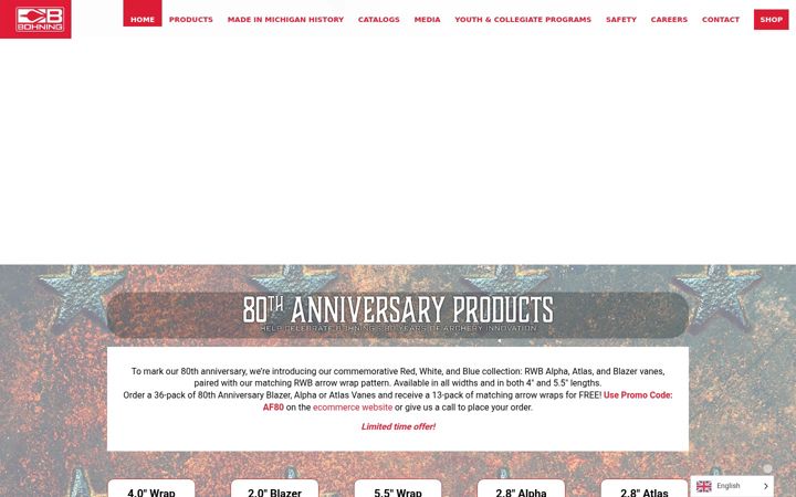 Screenshot of bohning.com