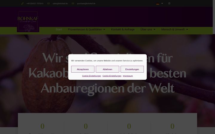 Screenshot of bohnkaf.de